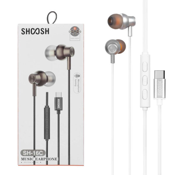هندزفری با سیم با پورت Shoosh Type-C مدل SH-16C